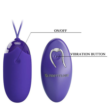PRETTYLOVE - BERGER-YOUTH HUEVO VIBRADOR CON CONTROL REMOTO