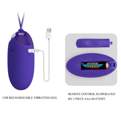 PRETTYLOVE - BERGER-YOUTH HUEVO VIBRADOR CON CONTROL REMOTO