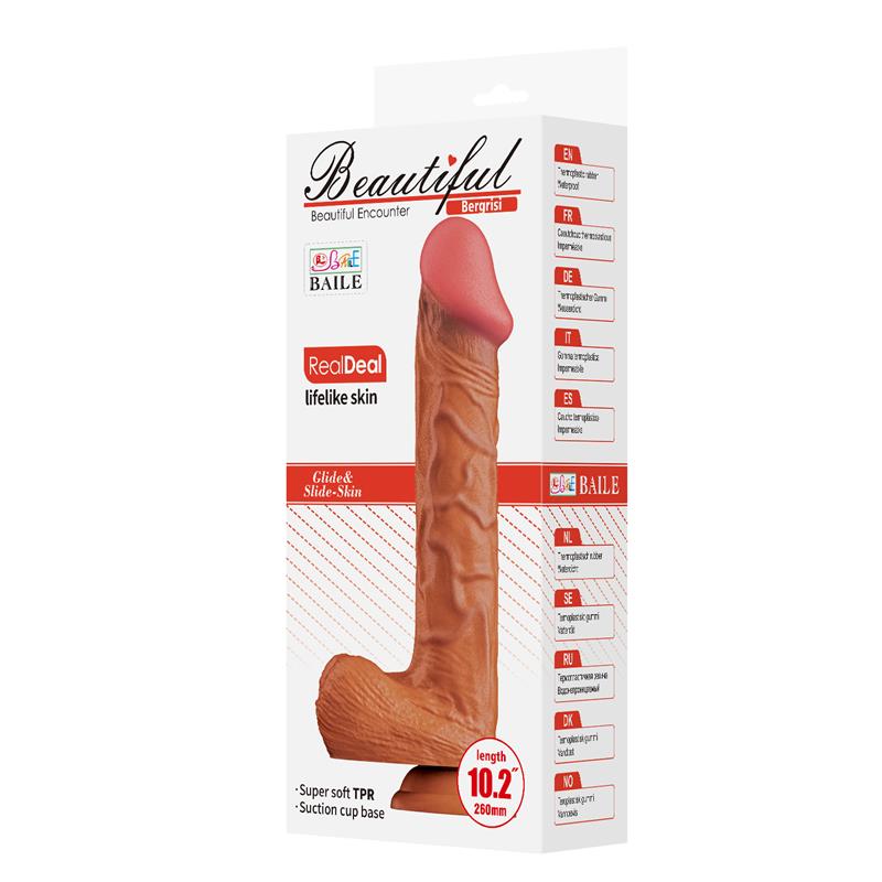 BAILE - BERGRISI DILDO CON VENTOSA 10.2
