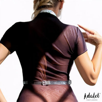 ADALET LINGERIE - BIANCA ARNÉS CUERO VEGANO CON CADENAS TALLA ÚNICA