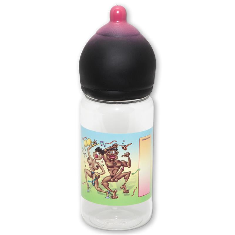 DIVERTY SEX - BIBERON EN FORMA DE TETA MULATO PEQUEÑO 360 ML