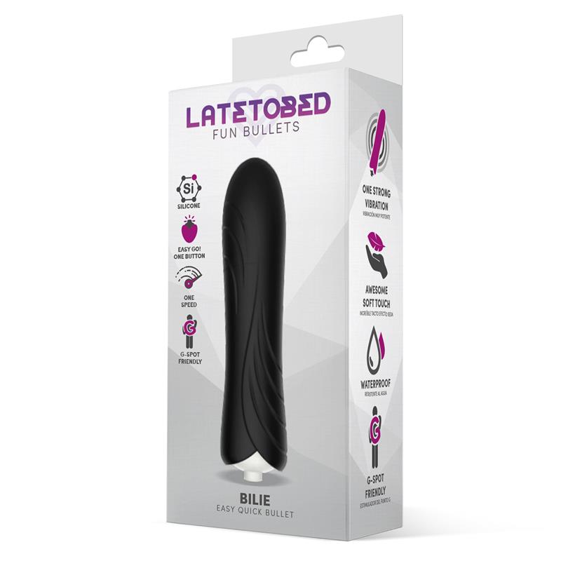 LATETOBED - BILIE BALA VIBRADORA EASY QUICK SILICONA NEGRO
