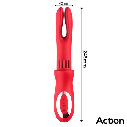 ACTION - BILMA VIBRADOR CON MOVIMIENTOS ALTERNANTES Y BRUSHING 4 MOTORES