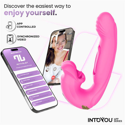 INTOYOU APP SERIES - BIMBY VIBRADOR CON MORDISQUEO Y LENGUA DOBLE TAPPING CON APP