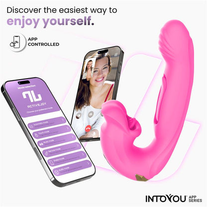 INTOYOU APP SERIES - BIMBY VIBRADOR CON MORDISQUEO Y LENGUA DOBLE TAPPING CON APP