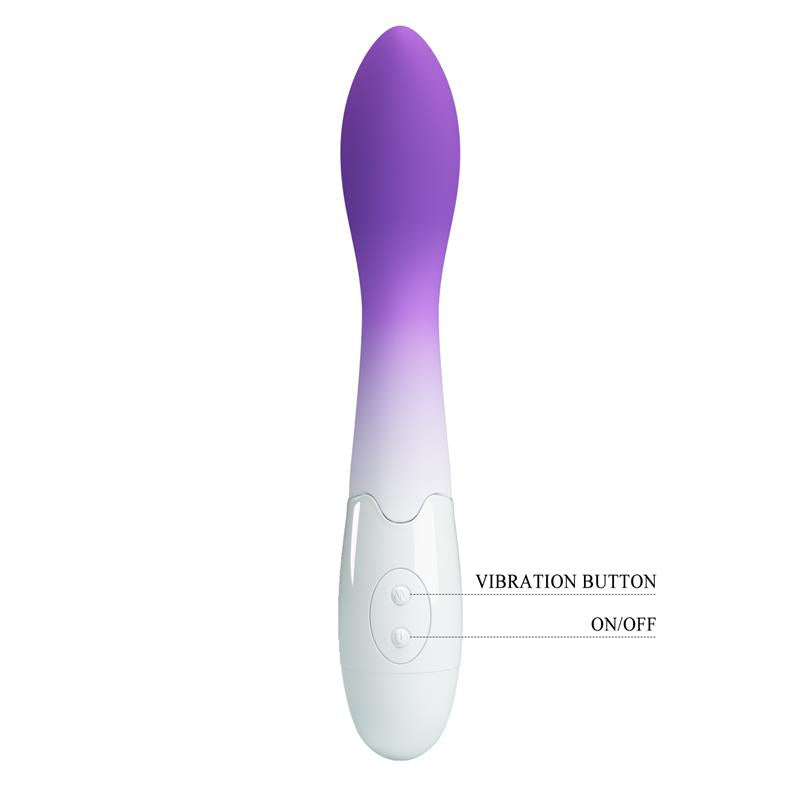 PRETTYLOVE - BISHOP VIBRADOR BLANCO Y PÚRPURA