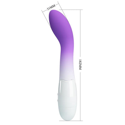 PRETTYLOVE - BISHOP VIBRADOR BLANCO Y PÚRPURA