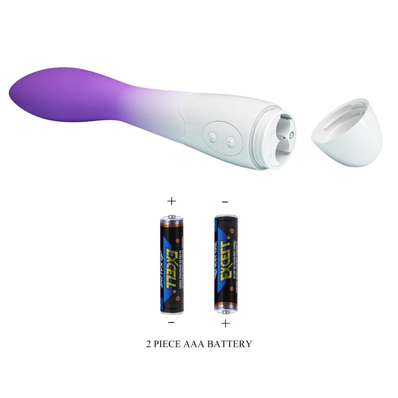 PRETTYLOVE - BISHOP VIBRADOR BLANCO Y PÚRPURA