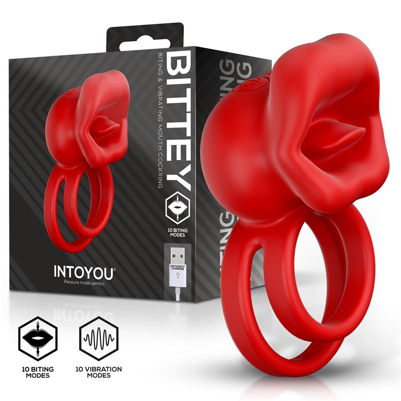 INTOYOU - BITTEY ANILLO VIBRADOR CON BITING - MORDISQUEO