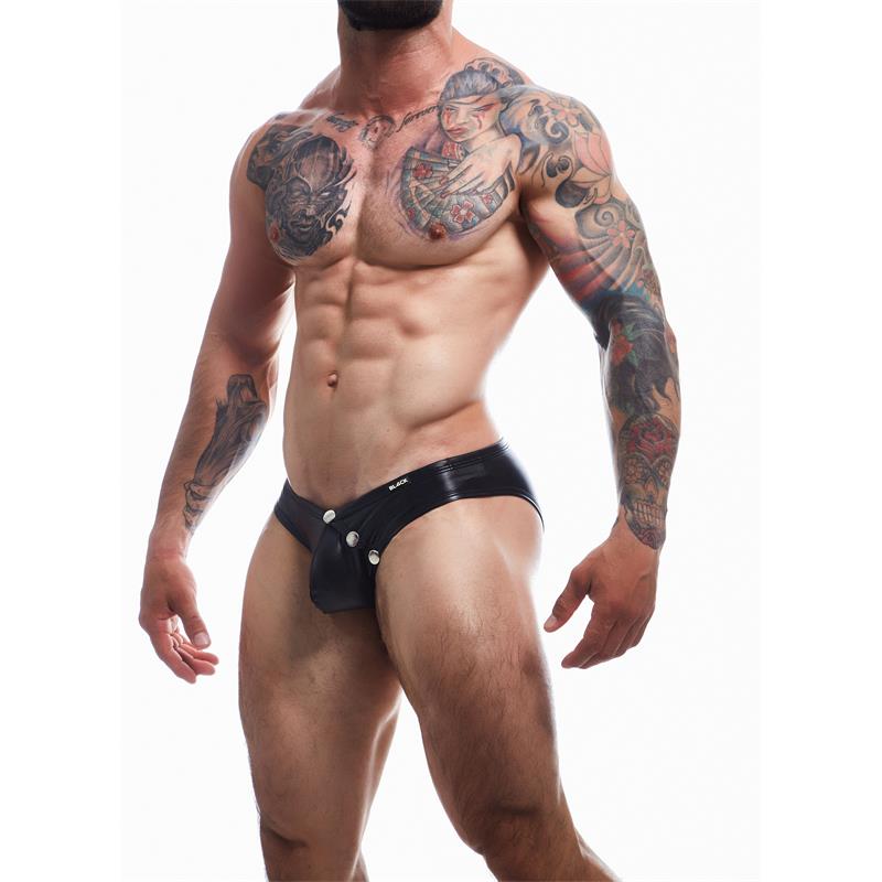 CUT4MEN - BL4CK01 CALZONCILLO CON CORCHETE