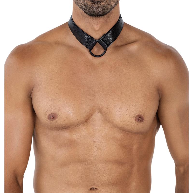 CUT4MEN - BL4CK08 C-RING BODY COLLAR BLACKLEATHERLIKE TALLA ÚNICA