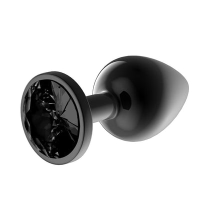 AFTERDARK - BLACKGEM PLUG ANAL METÁLICO CON JOYA TALLA S NEGRO