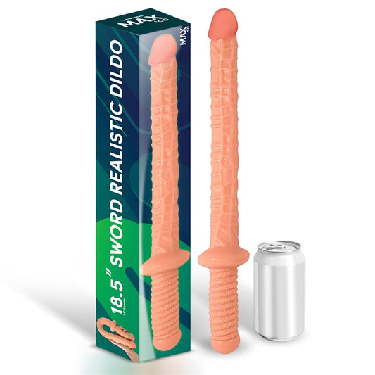 MAX & CO - BLADE DILDO REALISTA FORMA DE ESPADA 18.5 SWORD NATURAL