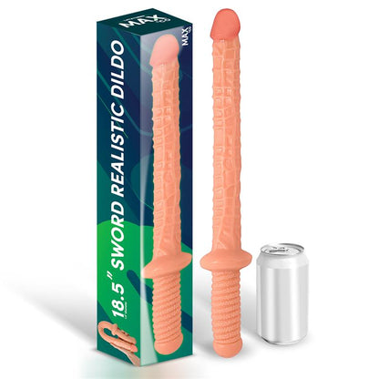 MAX & CO - BLADE DILDO REALISTA FORMA DE ESPADA 18.5 SWORD NATURAL