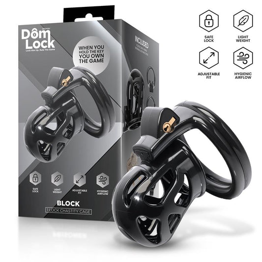 DOMLOCK - BLOCK JAULA PARA EL PENE CON CANDADO INTERNO