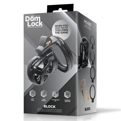 DOMLOCK - BLOCK JAULA PARA EL PENE CON CANDADO INTERNO