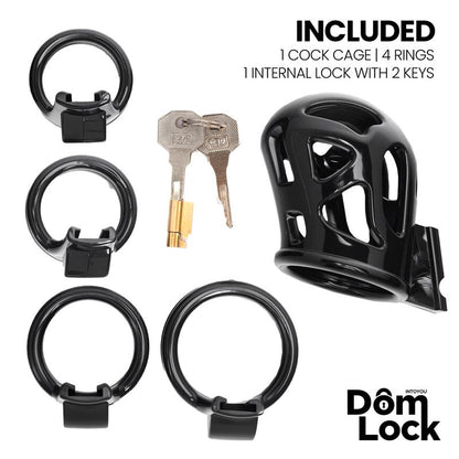 DOMLOCK - BLOCK JAULA PARA EL PENE CON CANDADO INTERNO
