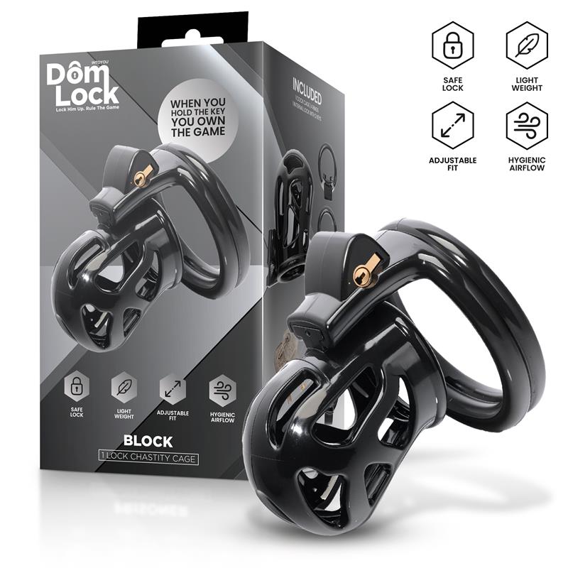 DOMLOCK - BLOCK JAULA PARA EL PENE CON CANDADO INTERNO
