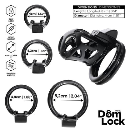 DOMLOCK - BLOCK JAULA PARA EL PENE CON CANDADO INTERNO