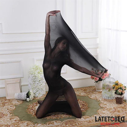 LATETOBED BDSM LINE - BODYSTOCKING DE CUERPO ENTERO ELÁSTICO