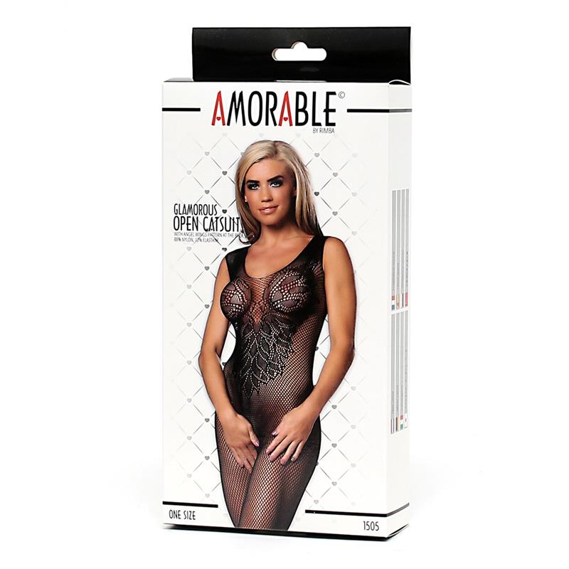 AMORABLE - BODYSTOCKING ENTREPIERNA ABIERTA TALLA UNICA
