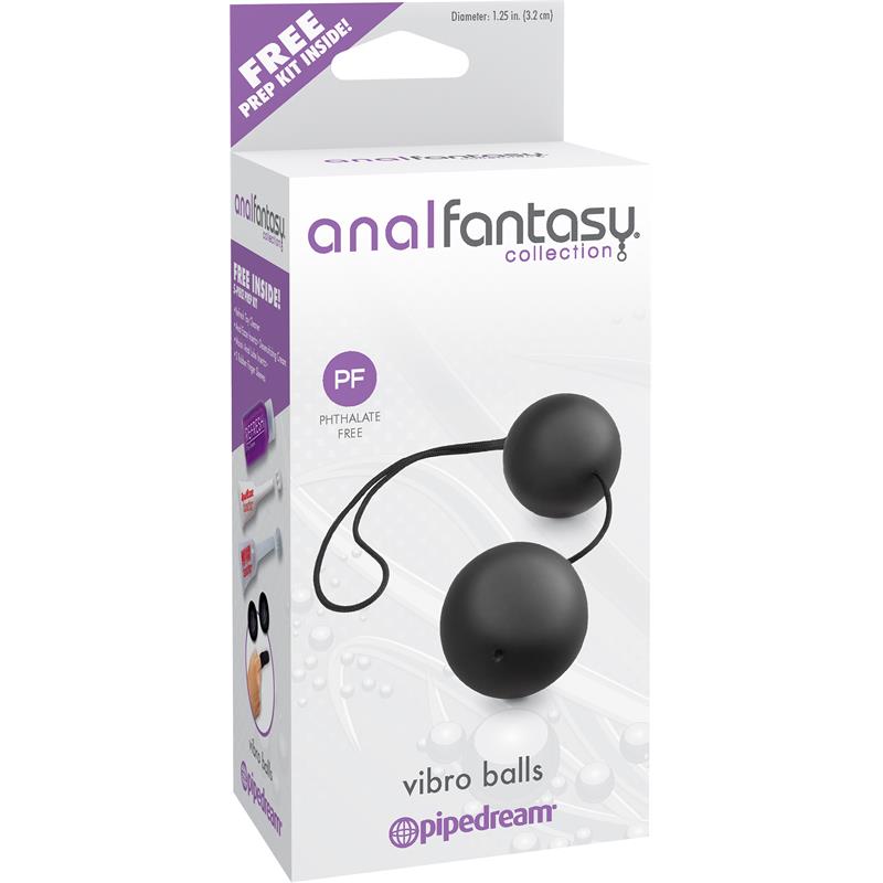 ANAL FANTASY COLLECT. - BOLAS ANALES VIBRO BALLS NEGRO