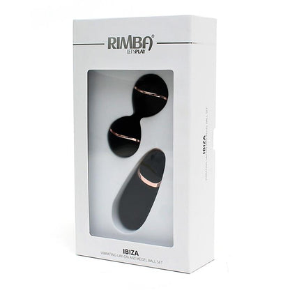 RIMBA TOYS - BOLAS KEGEL CON CONTROL REMOTO Y ESTIMULADOR IBIZA NEGRO