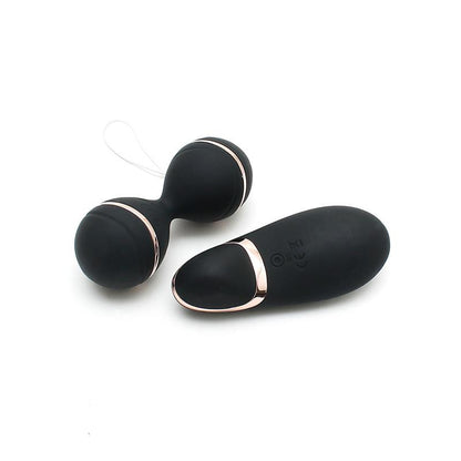RIMBA TOYS - BOLAS KEGEL CON CONTROL REMOTO Y ESTIMULADOR IBIZA NEGRO