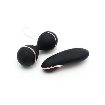 RIMBA TOYS - BOLAS KEGEL CON CONTROL REMOTO Y ESTIMULADOR IBIZA NEGRO
