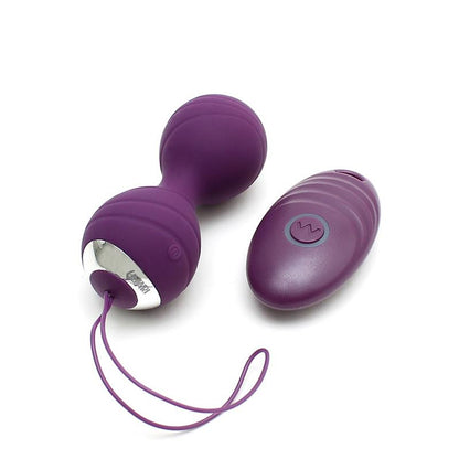 RIMBA TOYS - BOLAS KEGEL CON VIBRACIÓN CON CONTROL REMORTO CANNES PURPURA