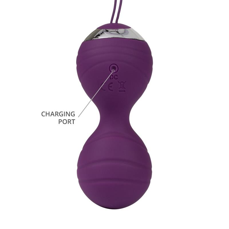 RIMBA TOYS - BOLAS KEGEL CON VIBRACIÓN CON CONTROL REMORTO CANNES PURPURA