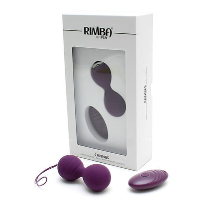 RIMBA - BOLAS KEGEL CON VIBRACIÓN CON CONTROL REMORTO CANNES PURPURA
