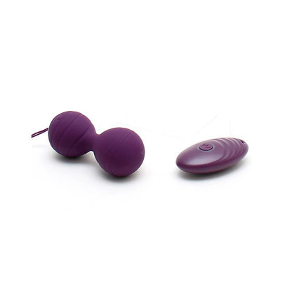 RIMBA TOYS - BOLAS KEGEL CON VIBRACIÓN CON CONTROL REMORTO CANNES PURPURA