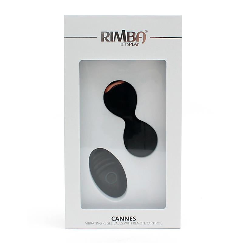 RIMBA TOYS - BOLAS KEGEL CON VIBRACIÓN Y CONTROL REMOTO CANNES NEGRO