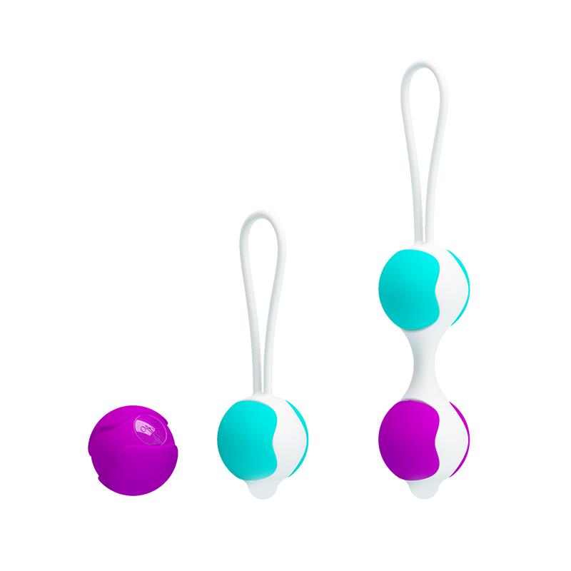 PRETTYLOVE - BOLAS KEGEL ORGASMIC BALLS ROSA Y AZUL