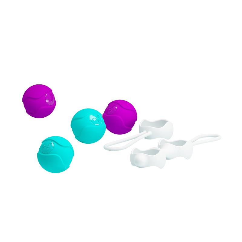 PRETTYLOVE - BOLAS KEGEL ORGASMIC BALLS ROSA Y AZUL