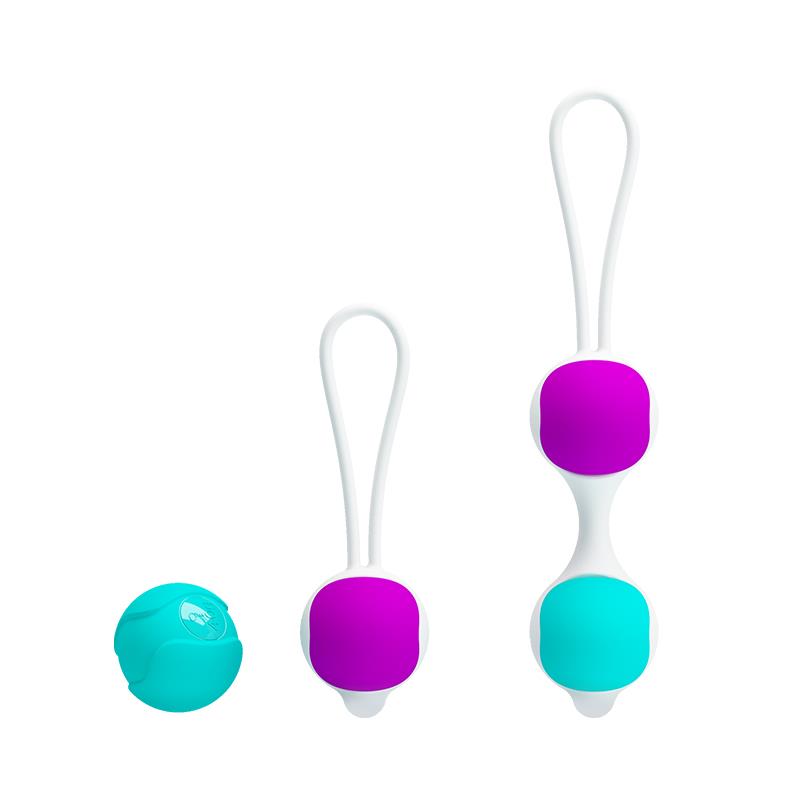 PRETTYLOVE - BOLAS KEGEL ORGASMIC BALLS ROSA Y AZUL