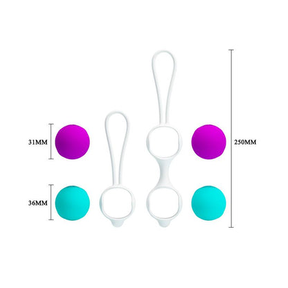PRETTYLOVE - BOLAS KEGEL ORGASMIC BALLS ROSA Y AZUL