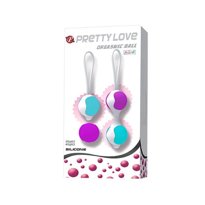 PRETTYLOVE - BOLAS KEGEL ORGASMIC BALLS ROSA Y AZUL