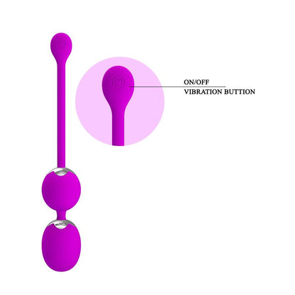 PRETTYLOVE - BOLAS VAGINALES CON VIBRACIÓN WILLIE CLAVE 25