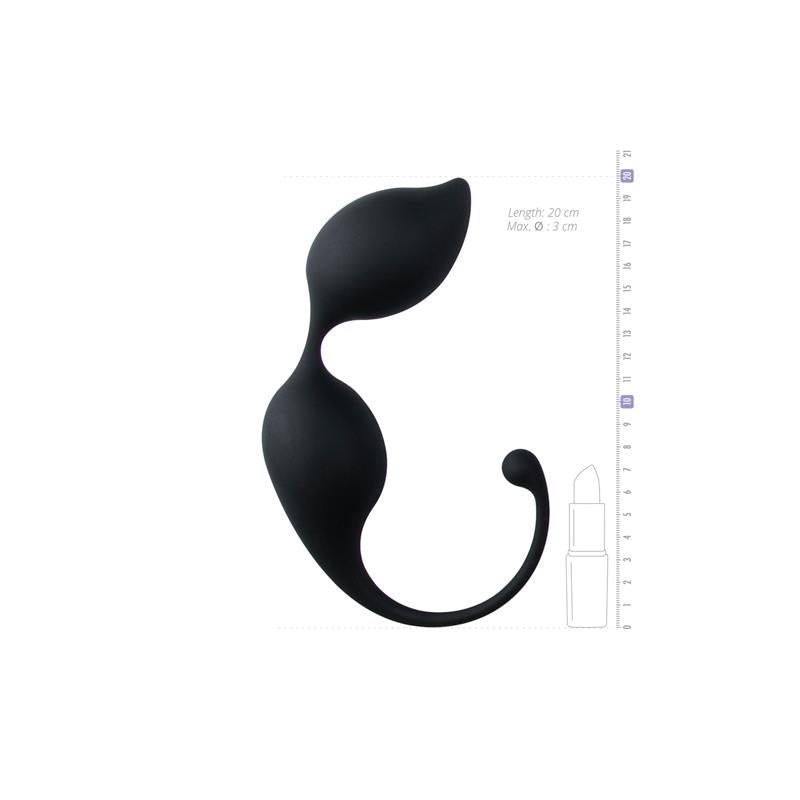 EASYTOYS - BOLAS VAGINALES CURVADAS SILICONA - NEGRAS