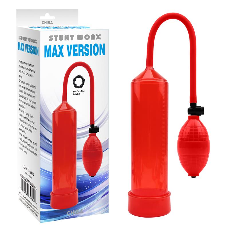 CHISA - BOMBA DE SUCCION PARA EL PENE MAX VERSION ROJO