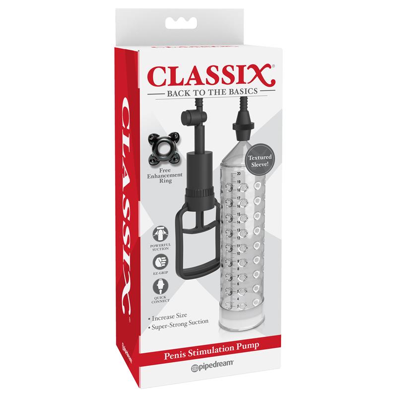 CLASSIX - BOMBA DE SUCCIÓN TEXTURIZADA PARA EL PENE 62 CM
