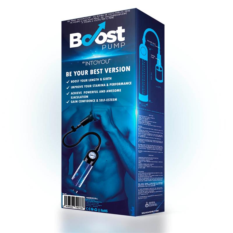 BOOST PUMPS - BOMBA MANUAL CON MEDIDOR PARA EL PENE PSX03 TRANSPARENTE