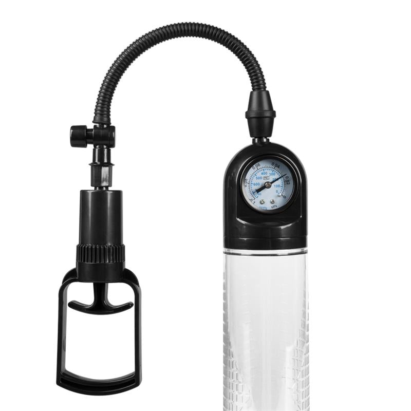 BOOST PUMPS - BOMBA MANUAL CON MEDIDOR PARA EL PENE PSX03 TRANSPARENTE