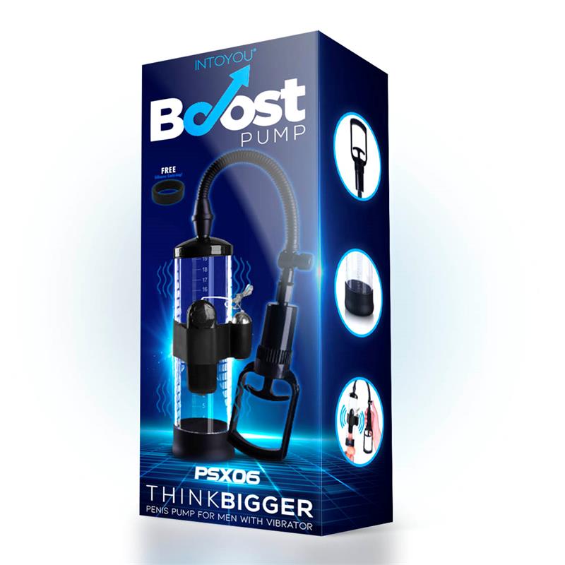 BOOST PUMPS - BOMBA MANUAL PARA EL PENE CON ACCESORIO DE VIBRACIÓN PSX06