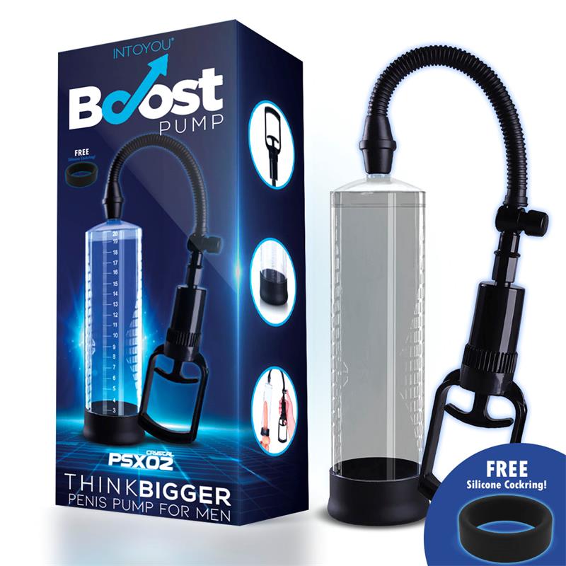BOOST PUMPS - BOMBA MANUAL PARA EL PENE PSX02 TRANSPARENTE