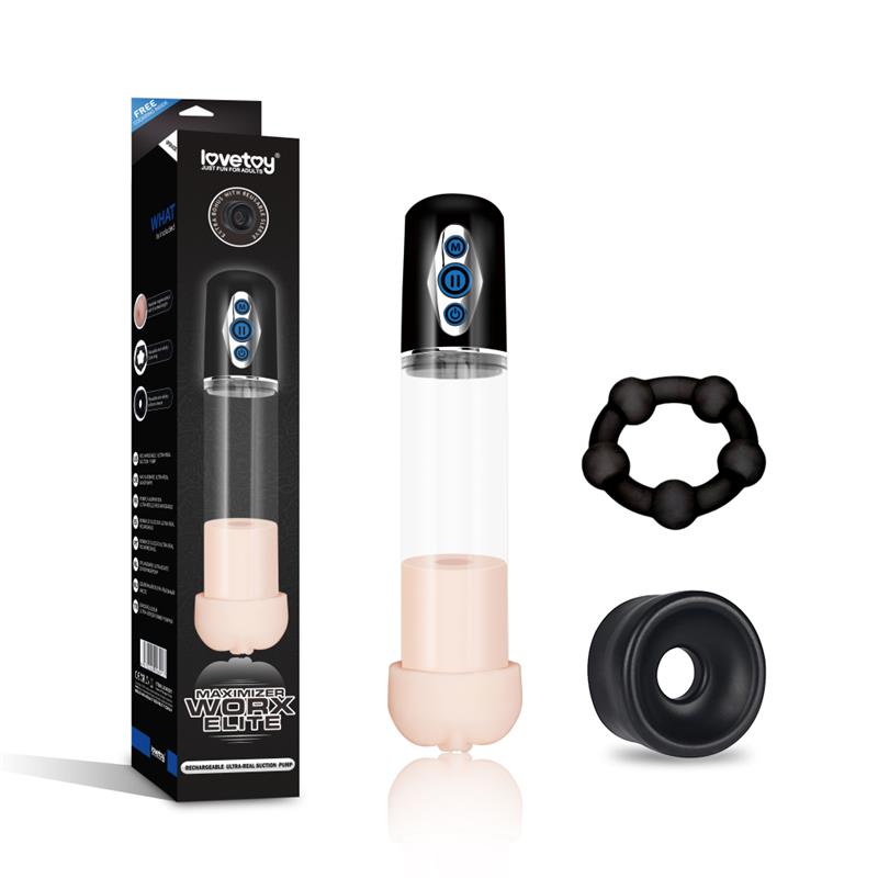 LOVETOY - BOMBA PARA EL PENE AUTOMÁTICA MAXIMIZER WORX ELITE USB VAGINA