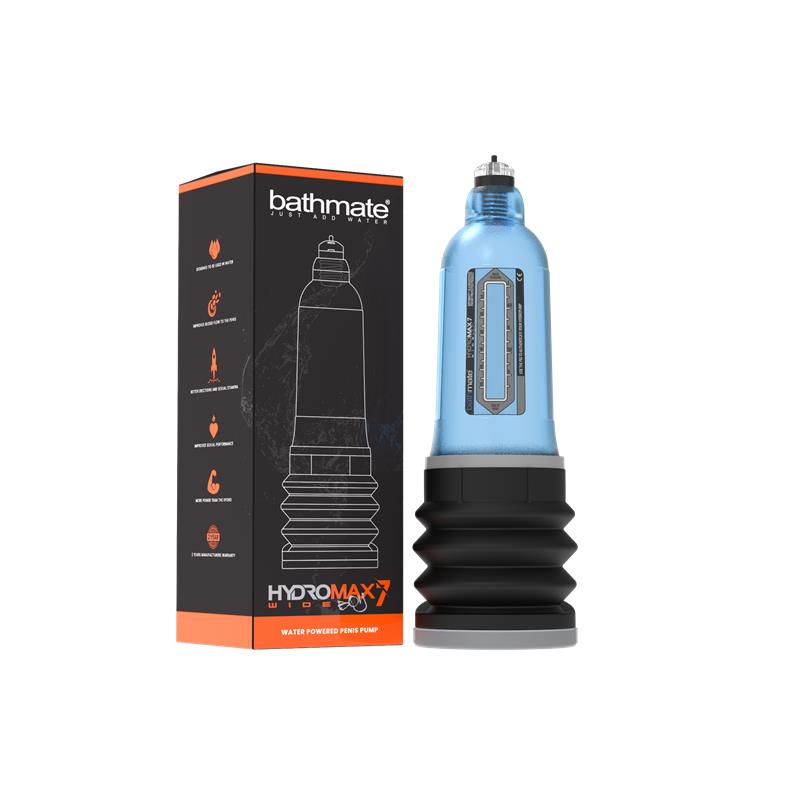 BATHMATE - BOMBA PARA EL PENE HYDROMAX7 WIDE BOY AZUL