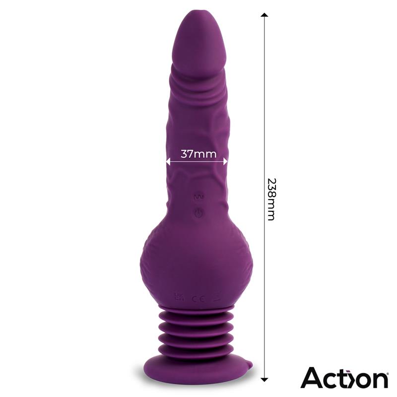 ACTION - BOOSTER VIBRADOR CON THRUSTING ULTRA JET THRUSTER CON POTENTE VENTOSA